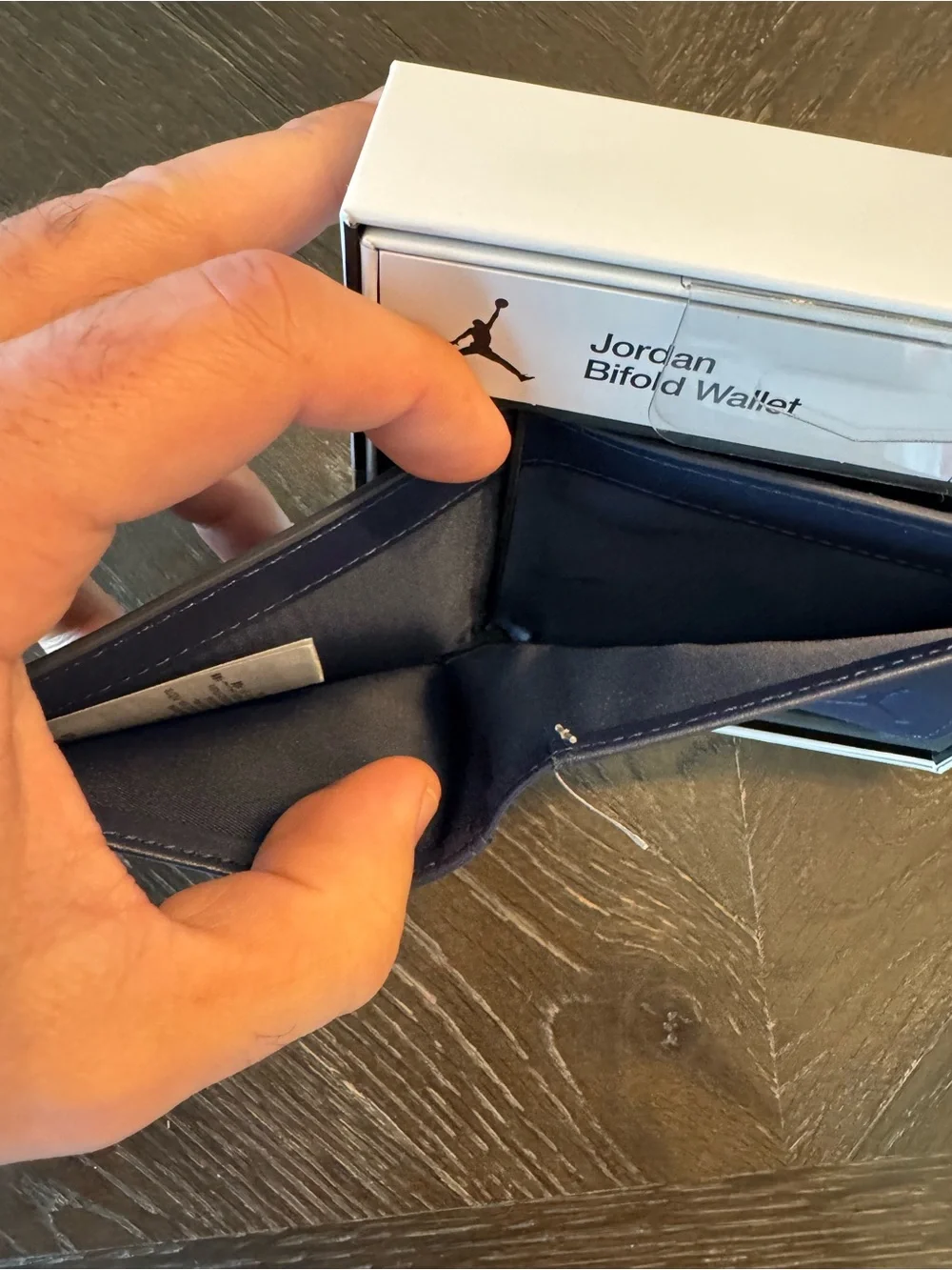 Nike Air Jordan Jumpman 23 Bifold Wallet Midnight Navy Blue NWT MA0819-U90